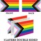 Double Sided Progress Pride Inclusive Rainbow Flag 3x5 Outdoor- 3 Ply 240D 4 Rows Stitched- LGBT Progressive Rainbow Pride Flags 3x5- UV Fade Resistant With Canvas Header & 2 Brass Grommets